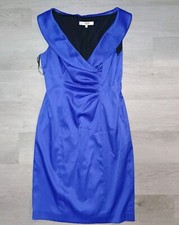 Evan Picone Purple Sheath Dress Sleeveless Formal Party Ruched Knee Size 10