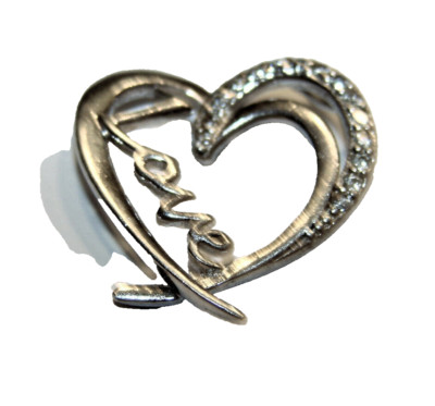 Pendant LOVE sOliver Heart Sterling Silver 925 Zircon Beautifully Hallmarked 