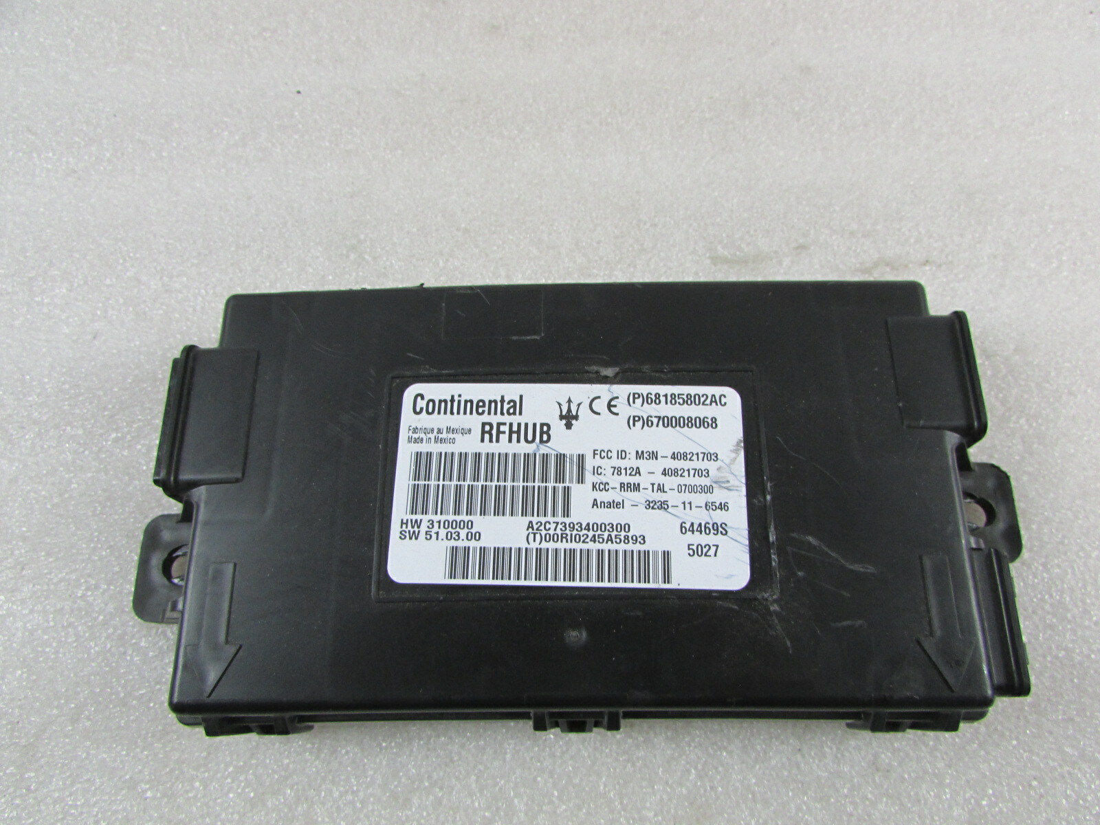 Maserati Ghibli, Passive Entry Electronic Control Unit, Used, P/N 670008068
