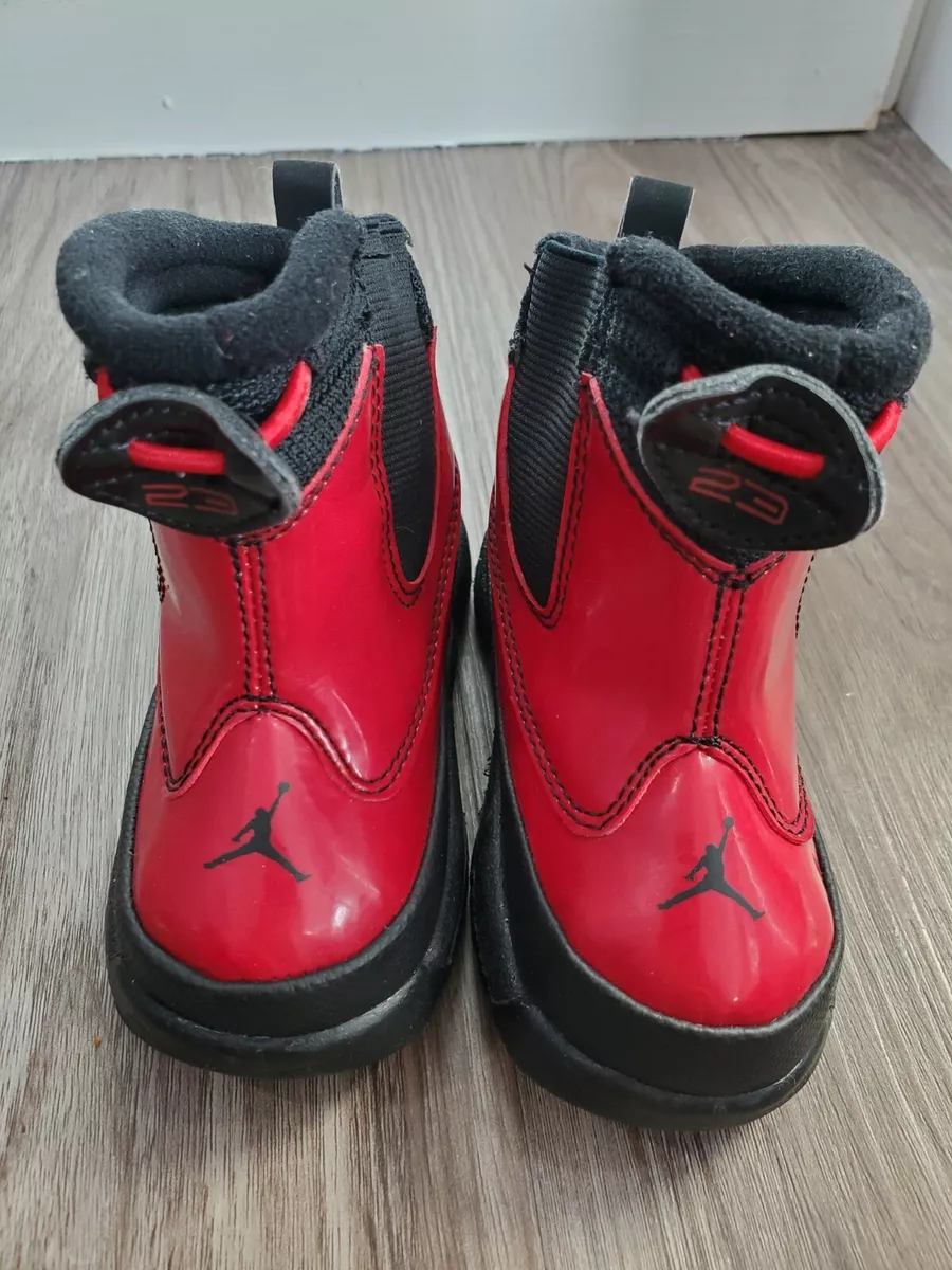 Jordan Rain Boots Toddler Red Patent Baby Shoes Size 5C eBay