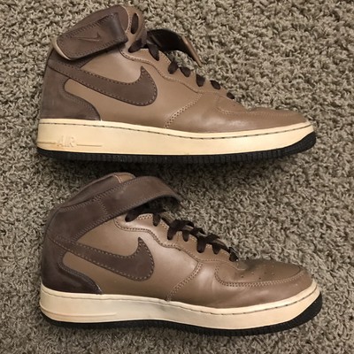 Nike Air Force 1 Mid Coffee Chocolate Brown Mocha 2007 AF1 Vintage Sz 8 | eBay