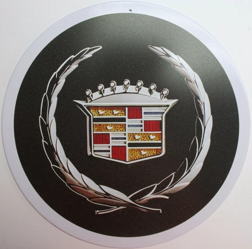 Vintage Replica Tin Metal Sign Cadillac Logo emblem badge GM chevy cadilac car