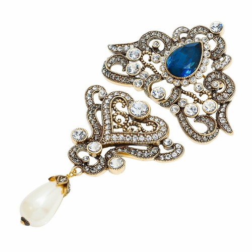 HEIDI DAUS Better Together Crystal & Pearl Pin Set BEAUTIFUL BEYOND WORDS - Picture 2 of 2