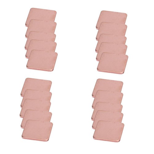 20 pcs 15mmx15mm 0.3mm to 2mm Heatsink Copper Shim Thermal Pads for Laptop - Afbeelding 13 van 14