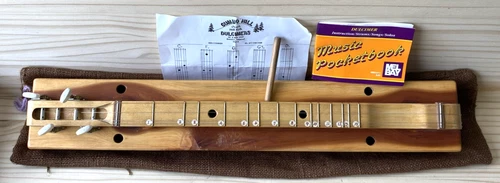 MOUNTAIN dulcimer guitar 4 String Cedar Body Burlap Bag BRANSON MO.  Ozarks 24"