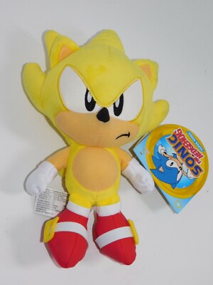 Sonic Hedgehog Yellow Plush Super Gamer Gift Man Cave Stuffed Toy