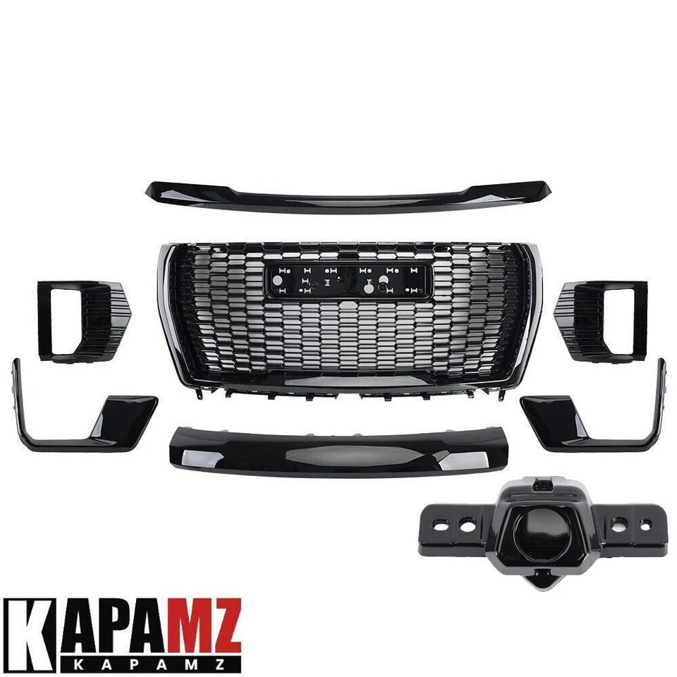 84835783 For 2021-2024 GMC Yukon XL Denali Front Bumper Grille Grill Kit 8PCS - Изображение 2 из 4