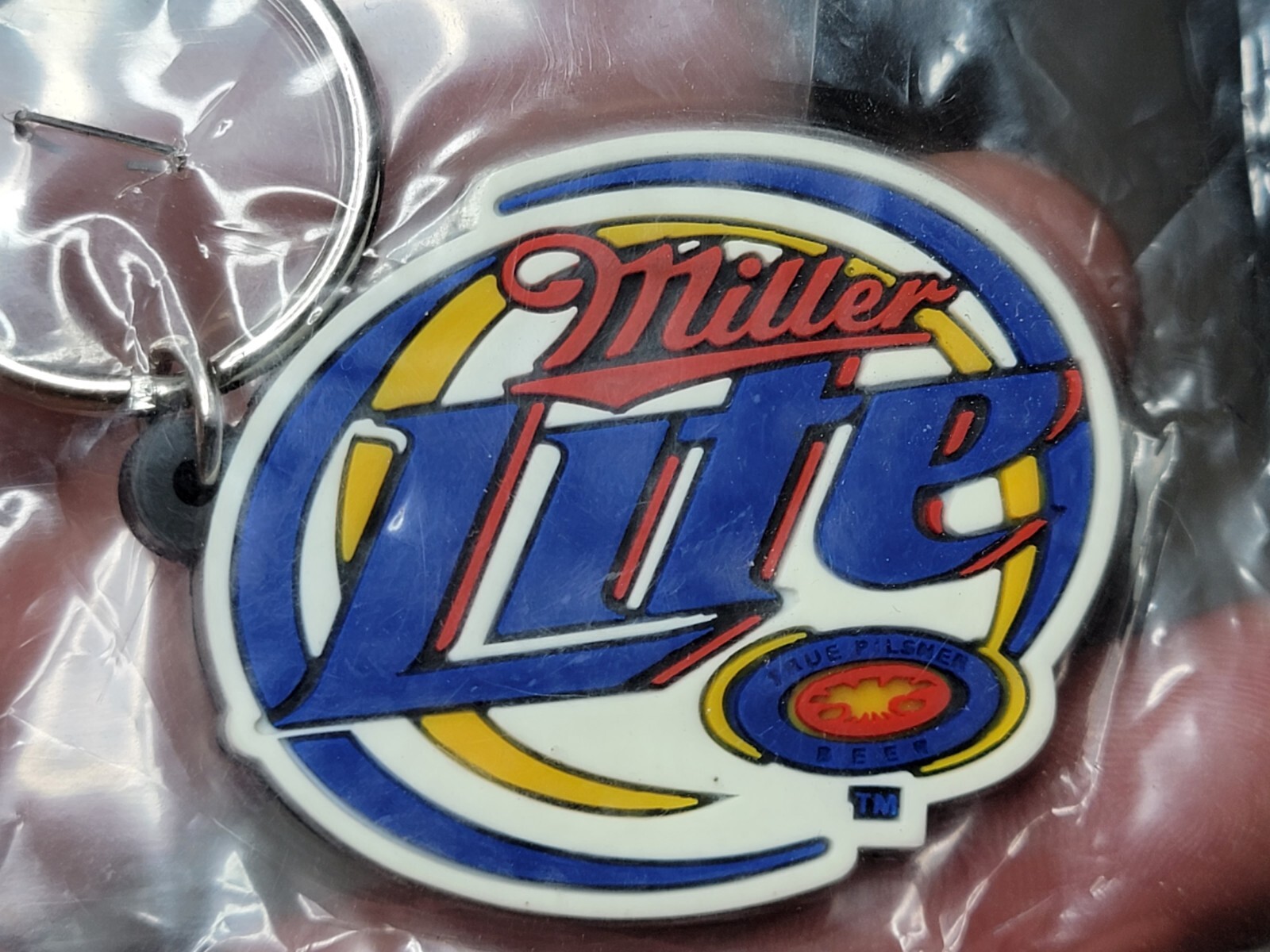 Q Vintage NEW Miller Lite Beer Keyring Keychain key chain in package