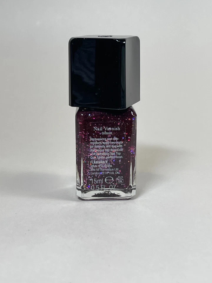 Esmalte de uñas Illamasqua Glitterati gelatina roja holográfico hexagonal brillo nuevo Foto 3 de 4