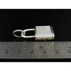 Lock Shape Men's Pendant 2 Ct REAL Moissanite Pendant 14k Yellow Gold Plated — photo 5