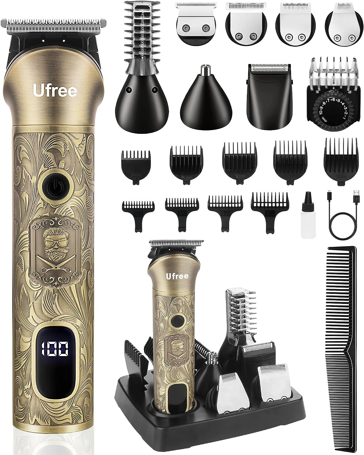 7-in-1 Beard Trimmer Kit – Cordless Grooming Set for Face, Nose, Body, Gift, Men