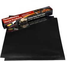 2 Pack Non-Stick Oven Liners Reusable Teflon Dishwasher Safe Size 17x 25