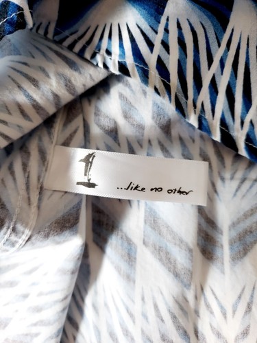 1 Like No Other Limited Edition Weiß Blau 2XL Herren Psychedelic Design Hemd - Bild 10 von 12