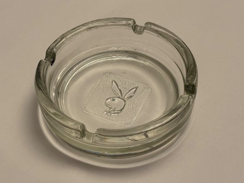 Posacenere vetro logo Playboy coniglietto vintage rotondo portacenere quattro sigarette - Foto 4 di 22