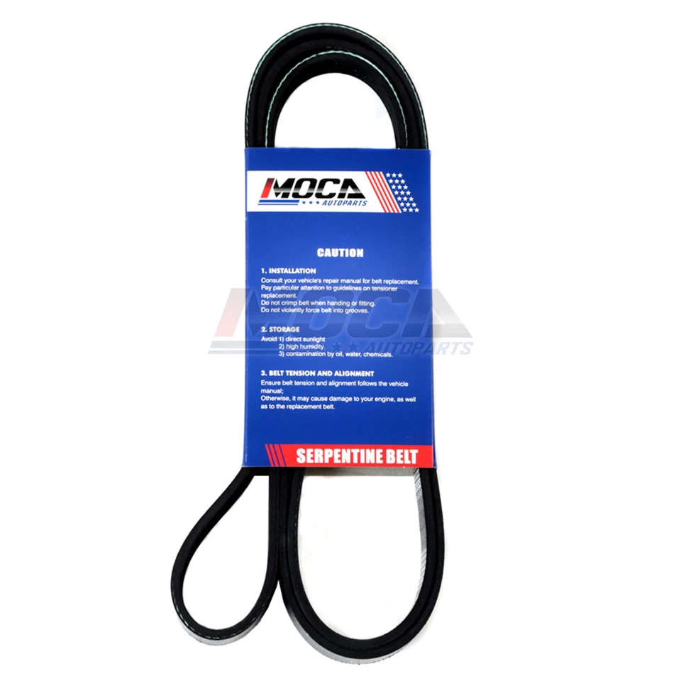 Water Pump Serpentine Belt for Buick Chevrolet Oldsmobile Pontiac 2.8L 3.1L 3.4L - Image 3 of 4