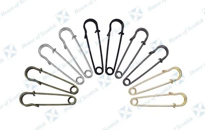 HOUSE OF SCOTTISH STRONG METAL KILT SKIRT PIN SHAWL SCARF BROOCH SAFETY PIN KNITTING STITCH HOLDER