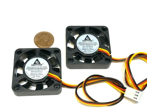 2 Pieces GDSTIME 12v fan 4010 40x40x10 4cm 40mm 3pin heatsink computer CPU A33