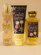 Bath & Body Works CONFETTI CAKE POP Fragrance Mist Body Cream Wash Pick 1