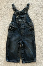 OshKosh B’Gosh 24 Months Denim Overalls Baby Jeans Distressed Pocket