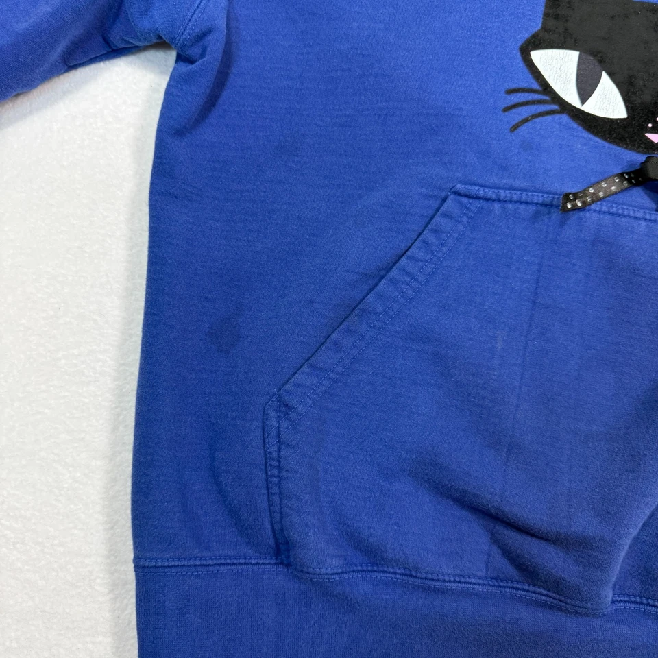 Sudadera con capucha fina vintage Doe By Mighty para mujer ajuste holgado S azul 24x22 gato Foto 3 de 4