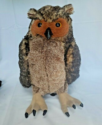Melissa & Doug Large OWL Plush Stuffed Bird Soft Lifelike Realistic 14.5