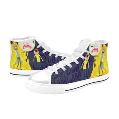 Rick And Morty Custom Men's Sneaker High Top Shoes Canvas