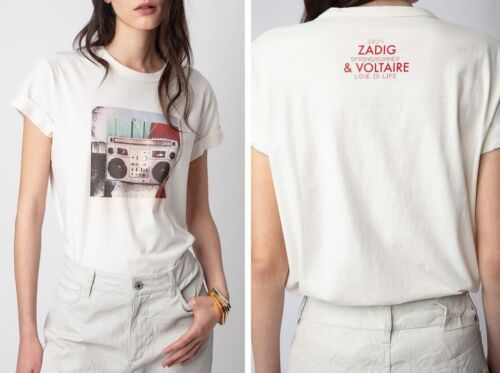 Zadig & Voltaire Round Neck T-shirt Top Floral Short Sleeve Top for Women - 第 1/11 張圖片