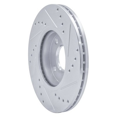 For Ford Fiesta 14-19 Brake Rotor eLINE Drilled & Slotted 1-Piece Front Driver
