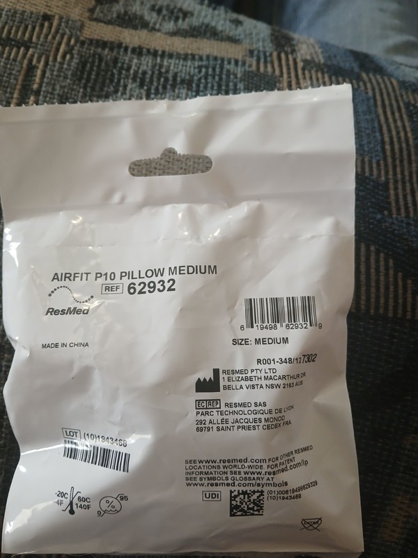 NEW 1 ResMed AirFit P10 Pillow Medium Size62932 CPAP MaskReplacementNasal Pillow