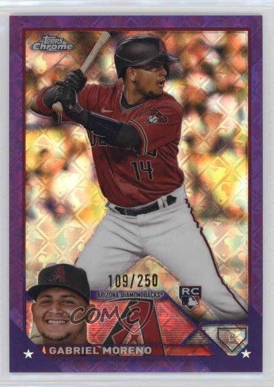 2023 Topps Chrome Logofractor Edition Purple Refractor /250 Gabriel Moreno 5q7