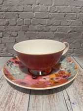 ATEMBERAUBENDE LEBENDIGE MAXWELL & WILLIAMS KASCHMIR "BLUT" TASSE & UNTERTASSE (SAMMLERSTÜCK)