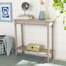 Home Collection Tinsley Greige Rectangular Bottom Shelf Console Table