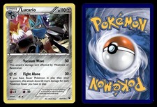 Lucario 63/124 Rare Holo Fates Collide Pokemon Card