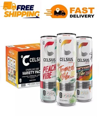 Celsius Live Fit Sparkling Vibe Variety Pack 12 fl. oz., 18 pk.