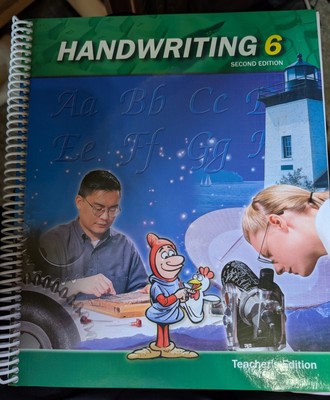 BJU Bob Jones University Handwriting 6 for Christian Schools Teachers Edition