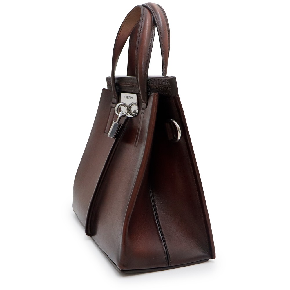 Berluti Ruti 25 Messenger Bag Handbag Venezia Leather, Legno Bruciato image 4
