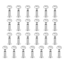 25set Phillips Chicago Screw M5x17mm Binding Post Screw, White