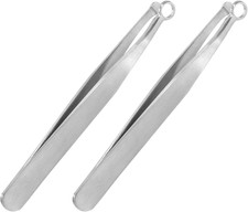 2 Pcs Universal Nose Hair Trimming Tweezers, Stainless Steel Nasal Clippers with