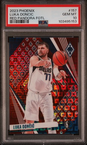 2023 PANINI PHOENIX RED PANDORA FOTL #157 LUKA DONCIC 10/11 PSA 10