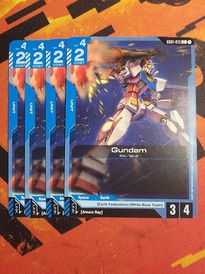 Gundam Card Game Gundam GD01-013 C Playset Of 4 Newtype Rising NM/M