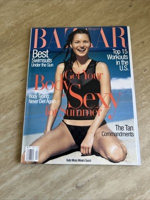 HARPER'S BAZAAR Magazine May 1998 KATE MOSS Naomi Campbell Carolyn Murphy