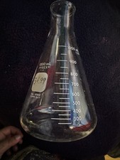 Vintage PYREX 4980 1000ml Narrow Mouth Erlenmeyer Flask Made In USA