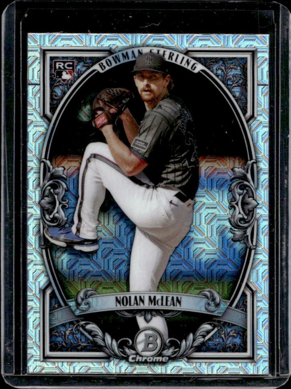 2026 Bowman Mega Box Nolan McLean Sterling Chrome RC Mojo Refractor #BST-8 Mets