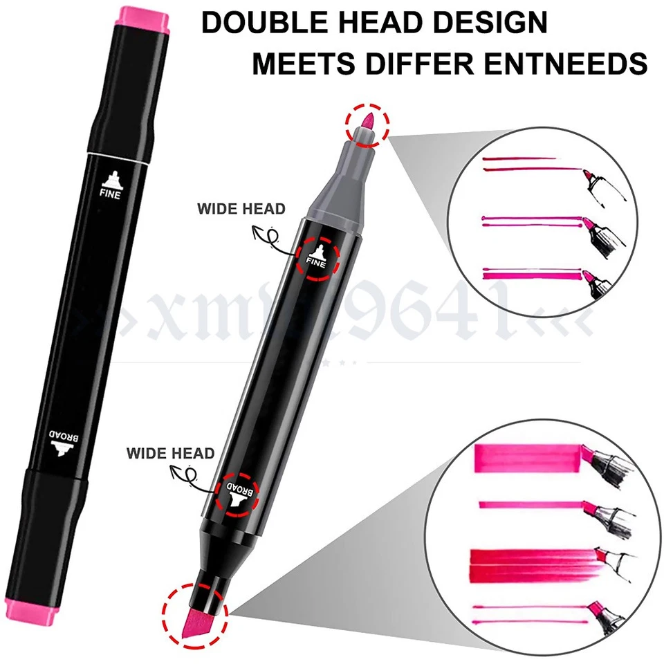 80pcs Color Marker Pen Dual Headed Graphic Artist Sketch Markers Set AU STOCK - image 3 of 4