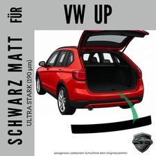 Ladekantenschutz Lackschutzfolie passgenau für VW UP  schwarz matt | 190µm