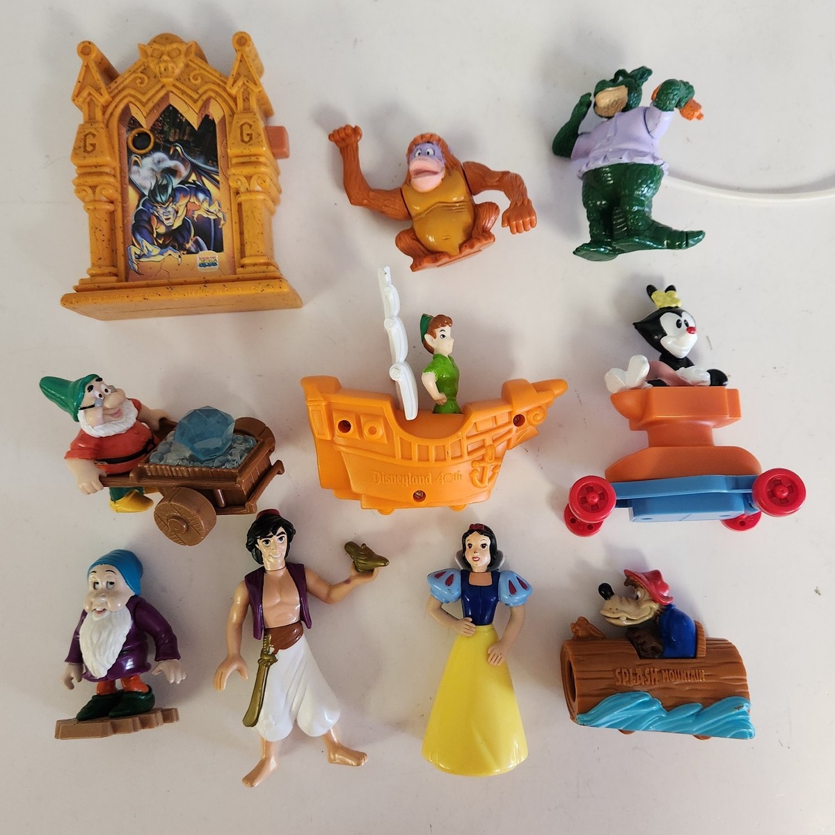 Vintage Disney McDonald's Burger King Toy Lot Snow White Peter Pan