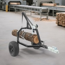 ATV Log Skidding Arch 1600lbs, 2 Wheel, Log Holder for Wood Transport, Black