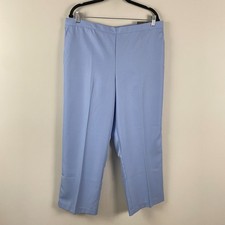 Alfred Dunner Pull On Pants Size 18 Short Blue Classic Straight Leg