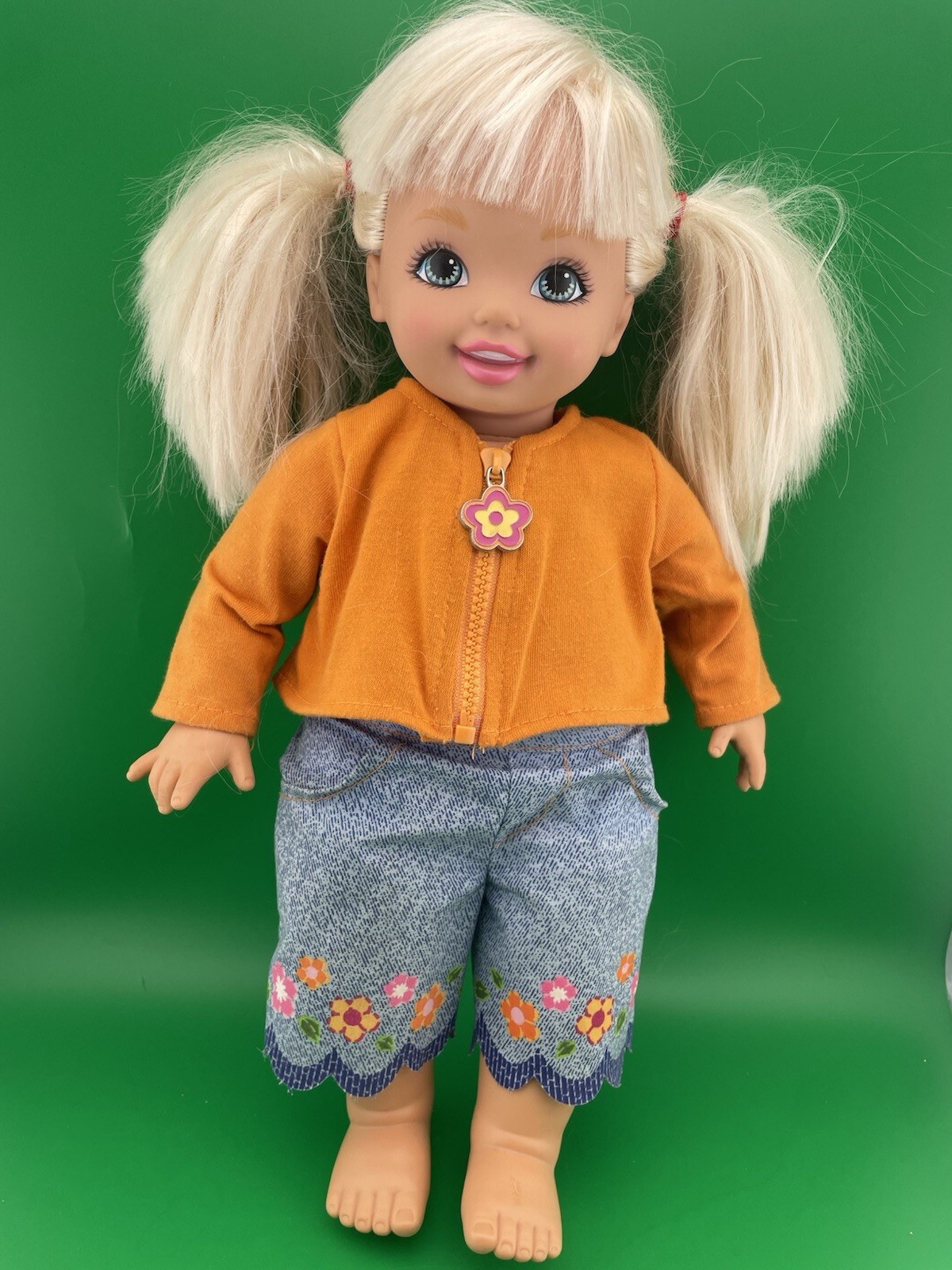 Mattel Cuddly Soft Kelly Doll Barbies Little Sister 16” Head 1994 Body 2001