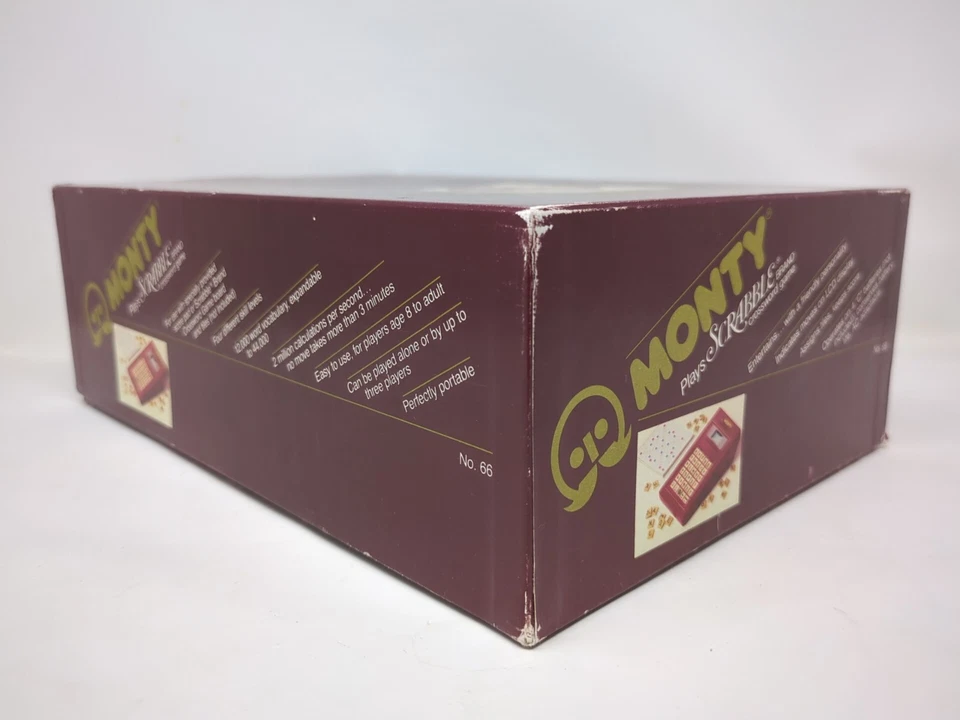 Monty Plays Scrabble Portable Computer Console Game Ritam 1982 Works Vintage  - Image 3 of 4